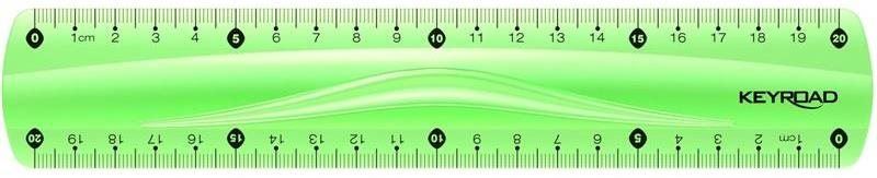 Pravítko KEYROAD Flexi 20cm, ohebné, zelené