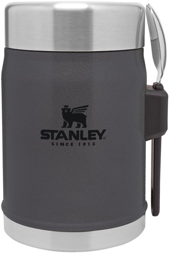 STANLEY termoska jídelní 400ml se lžící/vidličkou Charcoal černá