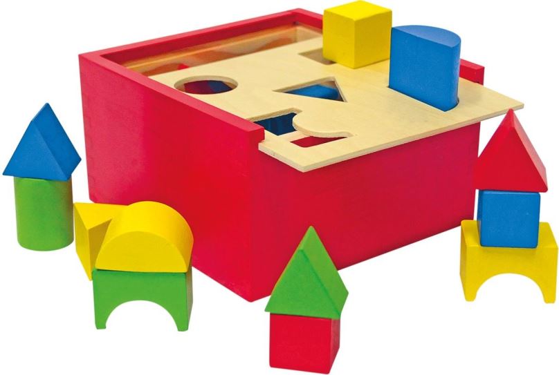 Didaktická hračka Woody Krabička na procvičování tvarů
