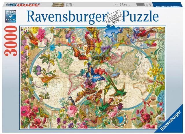 Puzzle Ravensburger 171170 Motýlí mapa světa 3000 dílků