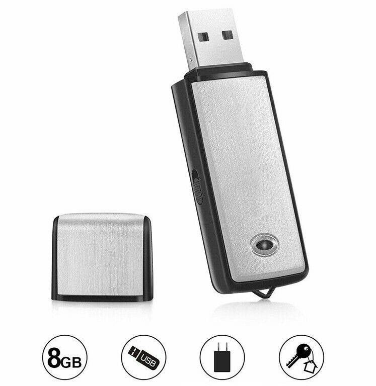 Diktafon Daklos USB Diktafon, hlasový záznamník 16 GB paměť, nahrávání hlasu a zvuku