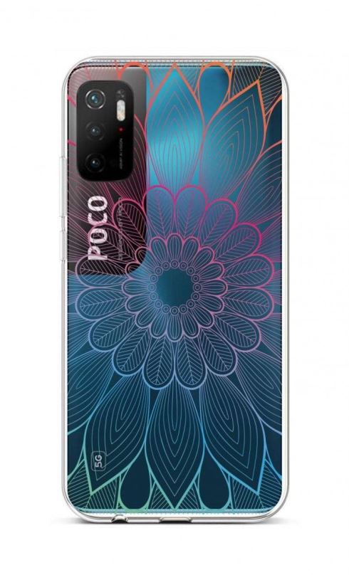 Kryt na mobil TopQ Xiaomi Poco M3 Pro silikon Rainbow Mandala 59954