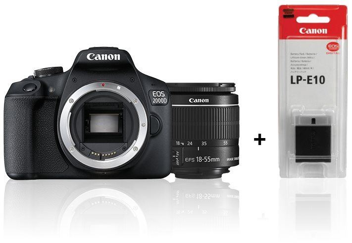Digitální fotoaparát Canon EOS 2000D + EF-S 18-55 mm f/3.5-5.6 IS II + LP-E10
