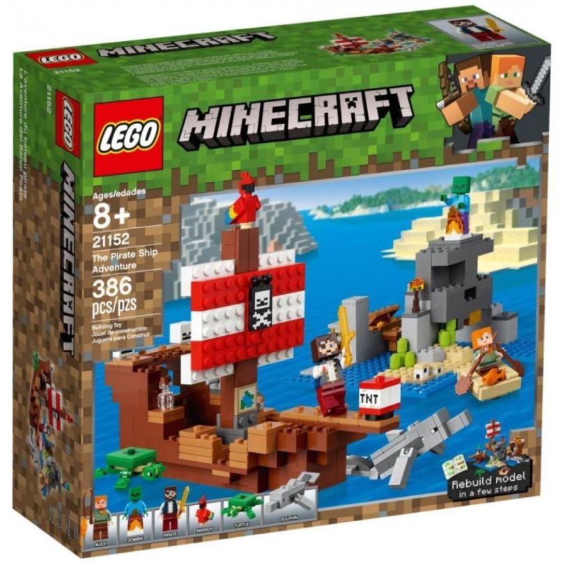 LEGO stavebnice LEGO Minecraft 21152 Dobrodružství pirátské lodi