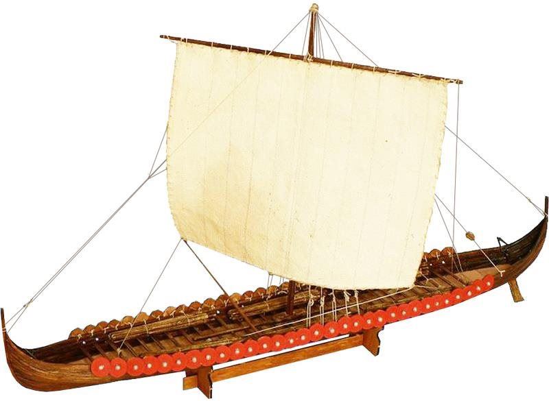 Model lodě Dušek Vikingská prodloužená loď 1:72 kit