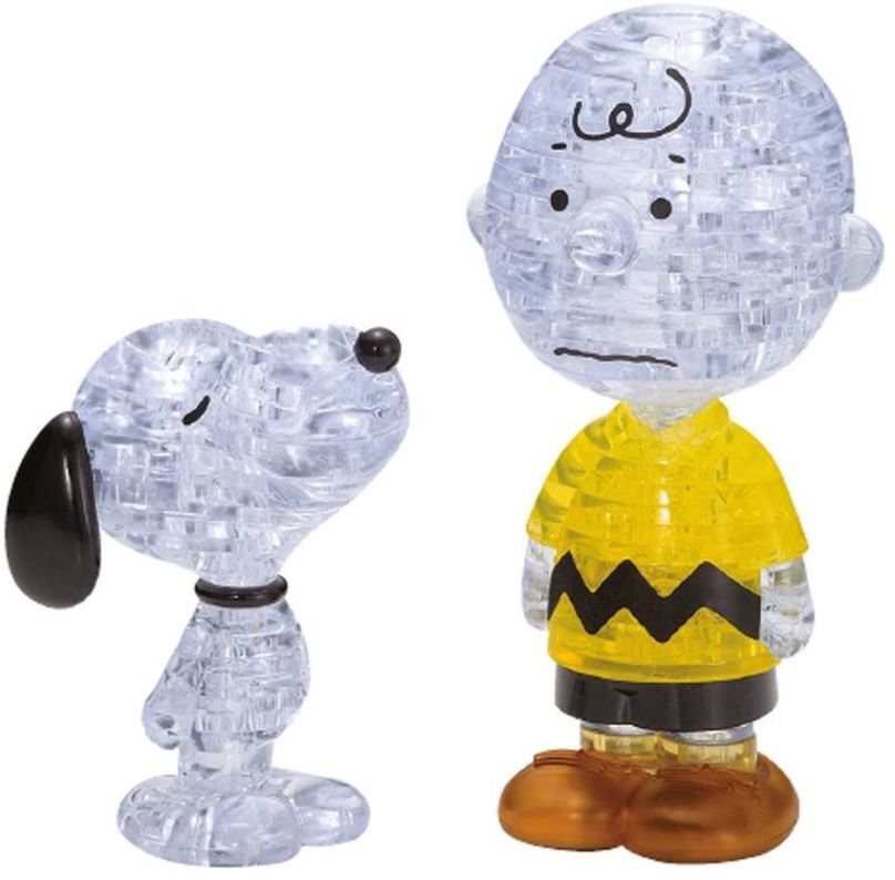 3D puzzle Hcm Kinzel 3D Crystal puzzle Snoopy a Charlie Brown 77 dílků