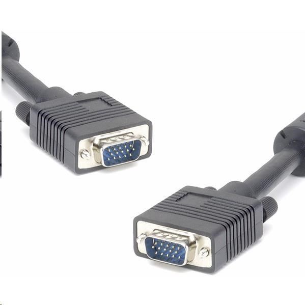PREMIUMCORD Kabel k monitoru HQ (Coax) 2x ferrit,SVGA 15p, DDC2,3xCoax+8žil, 1,5m