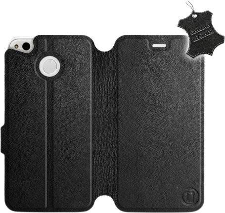 Kryt na mobil Flip pouzdro na mobil Xiaomi Redmi 4X - Černé - kožené - Black Leather
