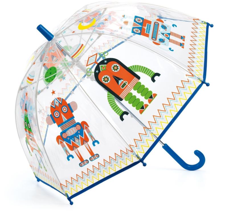 Dětský deštník Djeco Krásný designový deštník - Roboti