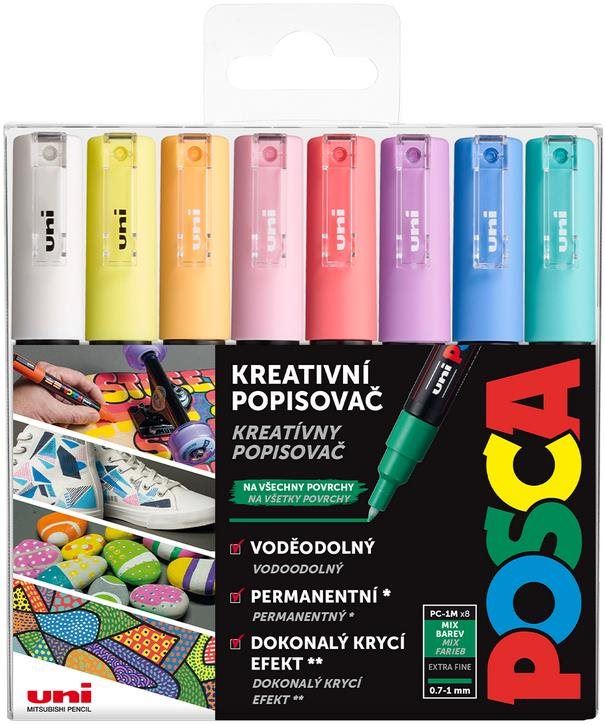 POSCA akrylový popisovač PC-1M sada pastelových barev 8 kusů