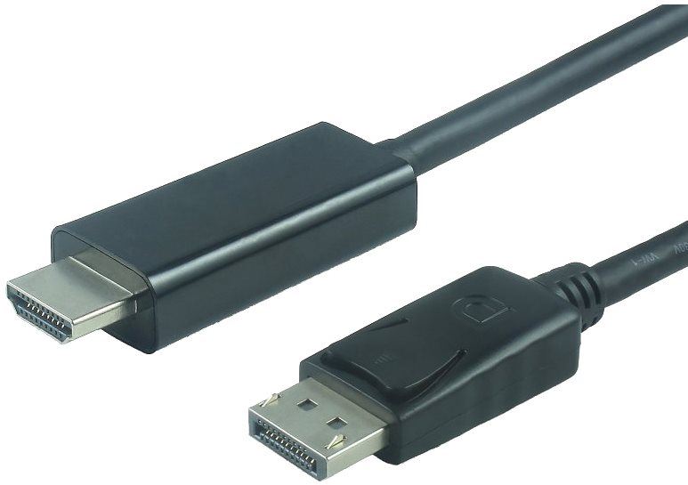 Video kabel PremiumCord DisplayPort - HDMI propojovací 1m černý