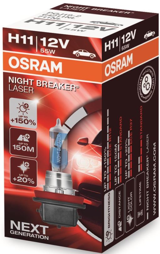 Autožárovka OSRAM H11 Night Breaker Laser Next Generation +150%
