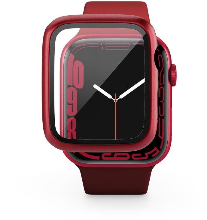 Ochranný kryt na hodinky Epico tvrzené pouzdro pro Apple Watch 7 (45 mm) - červené