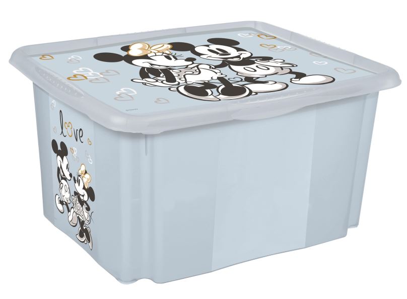 Úložný box Keeeper Úložný box s víkem velký Mickey - modrý