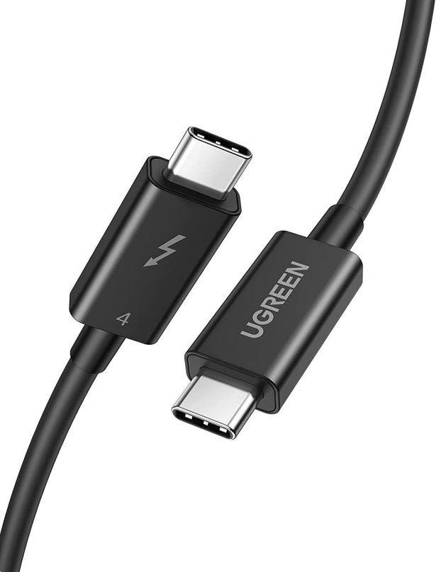 Datový kabel Ugreen USB-C to USB-C Thunderbolt 4 Cable 0.8m Black