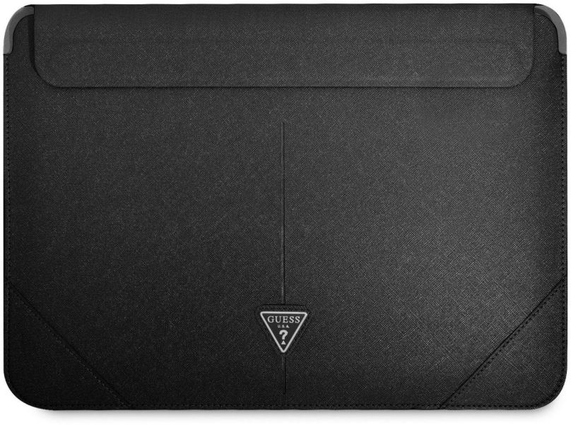 Pouzdro na notebook Guess Saffiano Triangle Metal Logo Computer Sleeve 13/14" Black