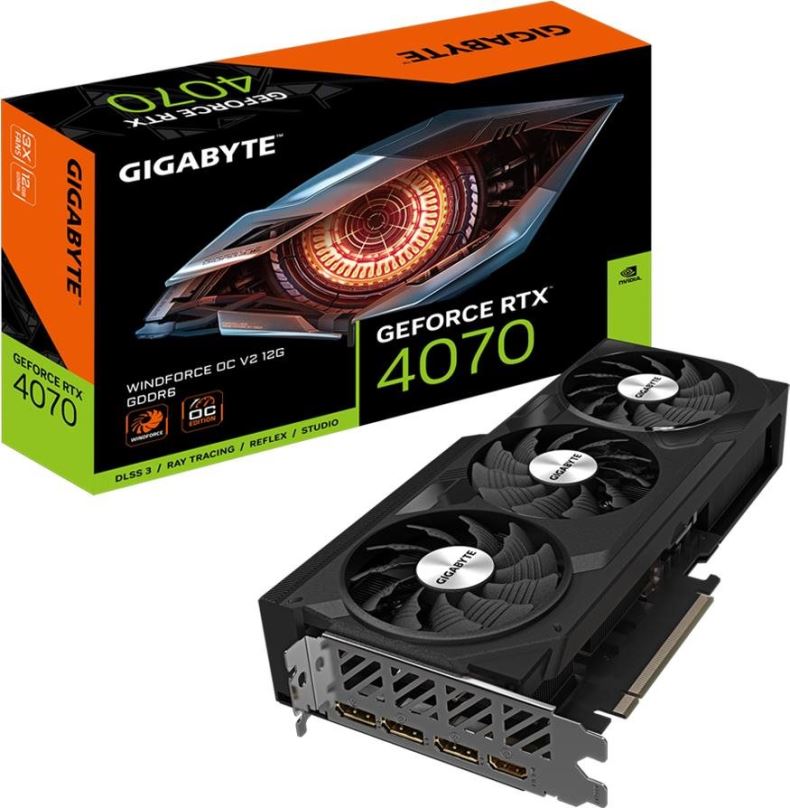 Grafická karta GIGABYTE GeForce RTX 4070 WINDFORCE OC V2 12G