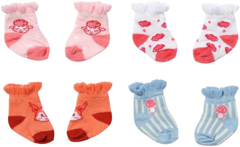 Oblečení pro panenky Baby Annabell Ponožky, bílé a růžové, 43 cm