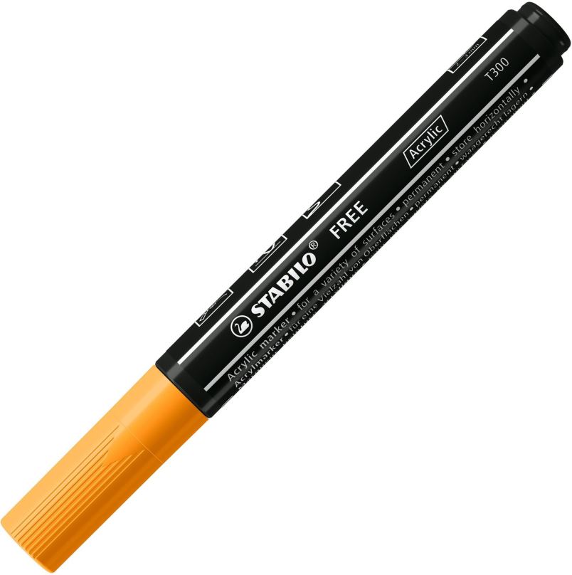 Popisovač STABILO FREE Acrylic T300 2 - 3 mm, oranžový