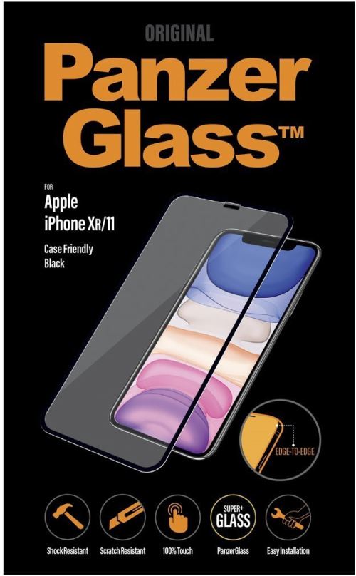 Ochranné sklo PanzerGlass Edge-to-Edge pro Apple iPhone Xr/11 černé