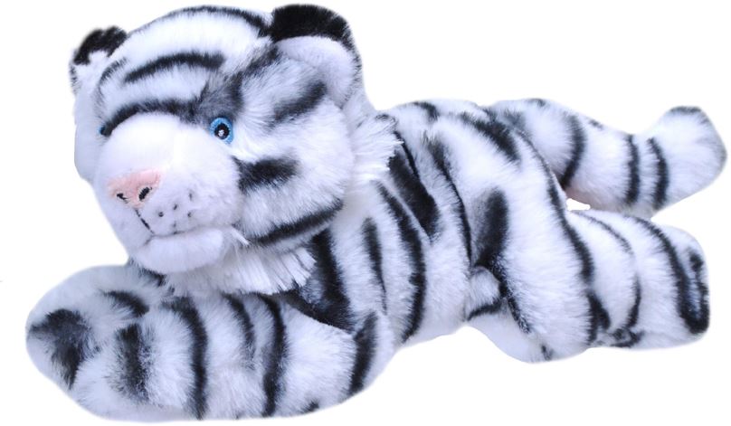Plyšák WILD REPUBLIC plyšový Tygr bílý ležící 25 cm
