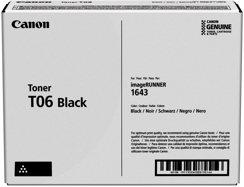Toner Canon T06 černý