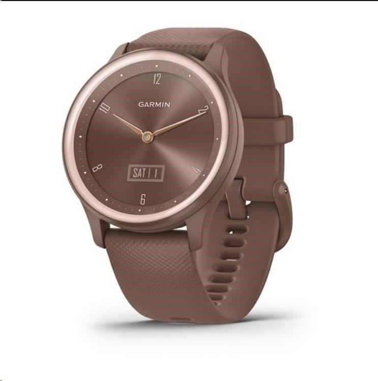 Chytré hodinky Garmin Vívomove Sport Peach Gold/Cocoa Band