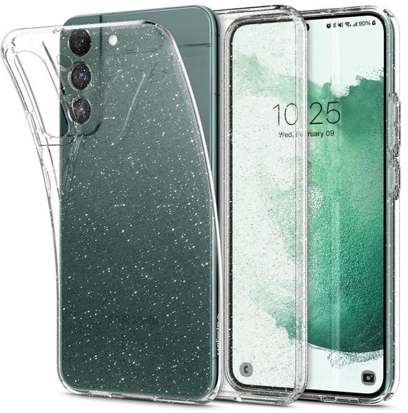 Kryt na mobil Spigen Liquid Crystal Glitter Crystal Quartz Samsung Galaxy S22