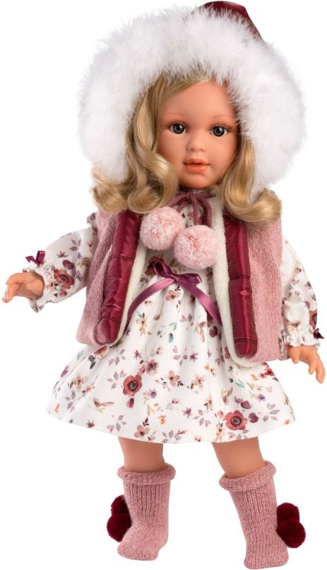 Panenka Llorens 54037 Lucia - realistická panenka s měkkým látkovým tělem  - 40 cm