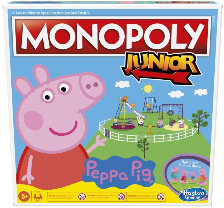 Desková hra Monopoly Junior Prasátko Peppa CZ SK