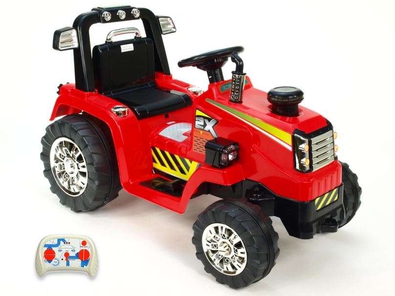 Elektrický traktor pro děti EXCAVATOR, červený (DO)