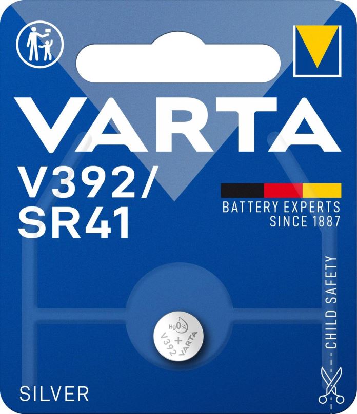 Knoflíková baterie VARTA speciální baterie s oxidem stříbra V392/SR41 1ks