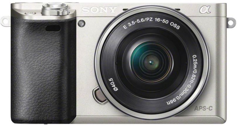 Digitální fotoaparát Sony Alpha A6000 + E PZ 16–50 mm f/3,5–5,6 OSS stříbrný