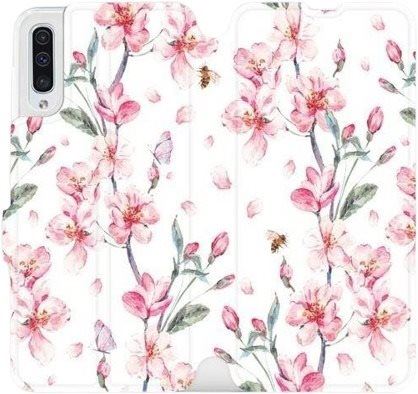 Kryt na mobil Flipové pouzdro na mobil Samsung Galaxy A50 - M124S Růžové květy