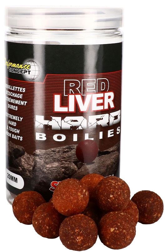 Starbaits Hard Boilies Red Liver 200g 20mm