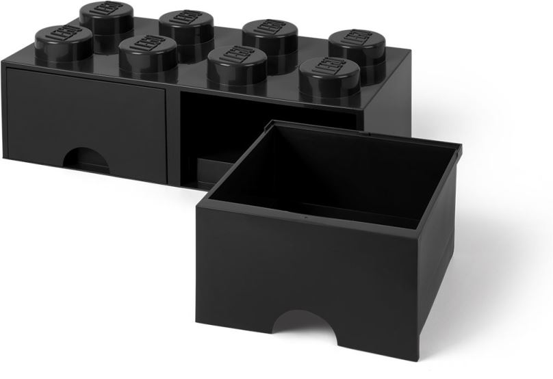 Úložný box LEGO Úložný box 8 s šuplíky - černá
