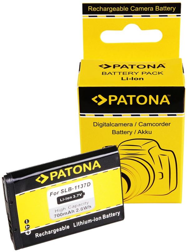 Baterie pro fotoaparát PATONA pro Samsung SLB-1137D 700mAh