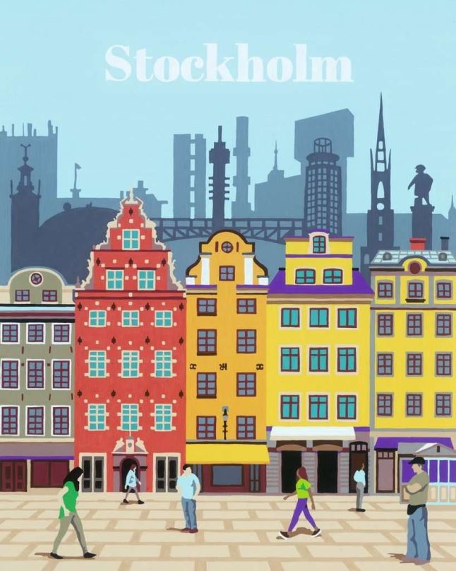 Malování podle čísel CreArt Trendy města: Stockholm