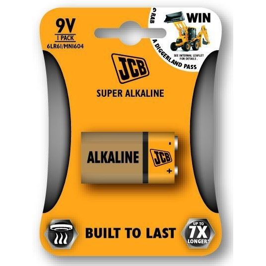 JCB SUPER alkalická baterie 6LR61/9V, 1 ks