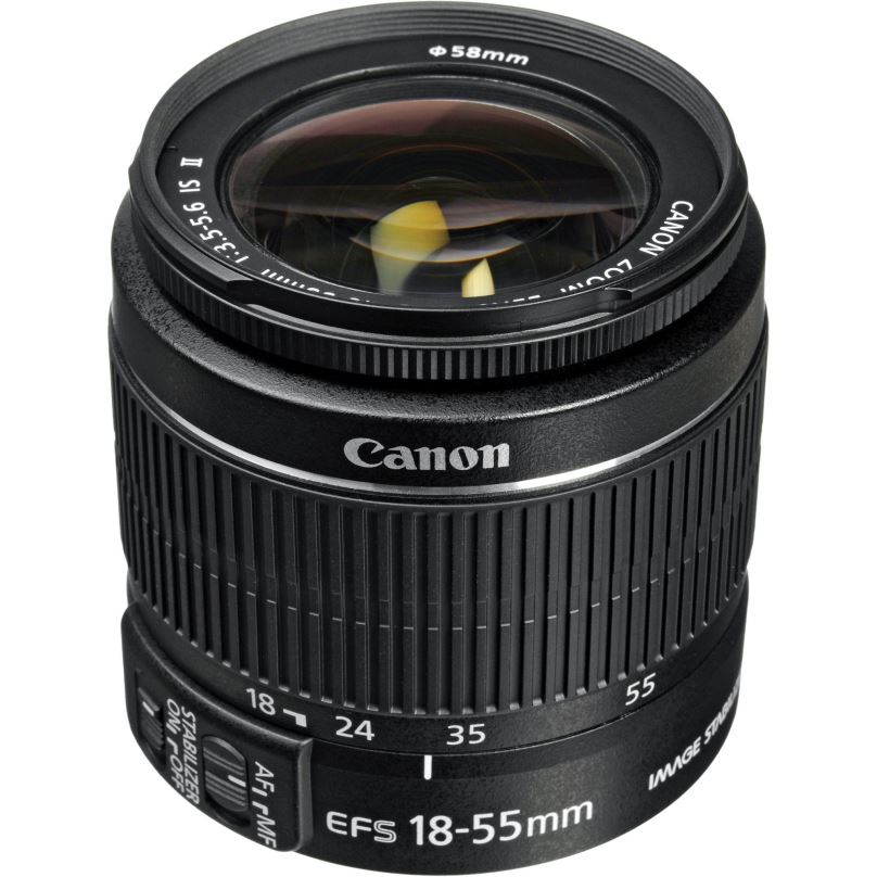Objektiv Canon EF-S 18-55mm f/3.5 - 5.6 IS II Zoom černý