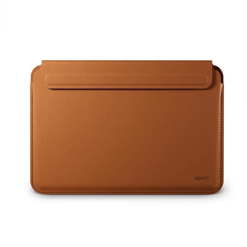 Pouzdro na notebook Epico kožené pouzdro pro MacBook Air 15" - hnědé