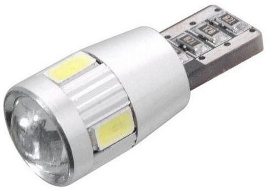 LED autožárovka COMPASS 6 SMD LED 12V T10 bílá