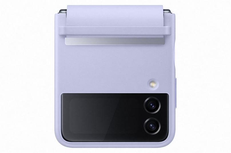 Kryt na mobil Samsung Galaxy Z Flip4 Kožený zadní kryt Flap světle fialový