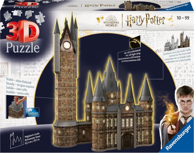 Puzzle Harry Potter: Bradavický hrad - Astronomická věž (Noční edice) 540 dílků