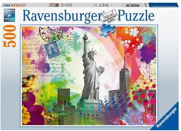Puzzle Ravensburger Puzzle 173792 Pohlednice Z New Yorku 500 Dílků