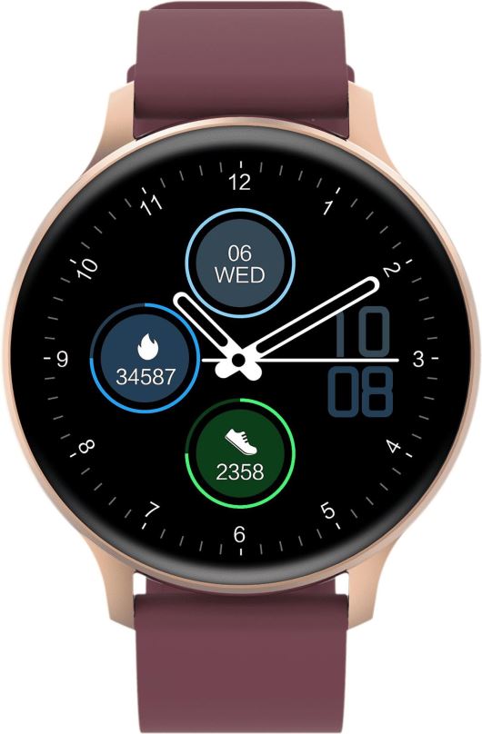 Chytré hodinky Canyon smart hodinky Badian SW-68, ruby