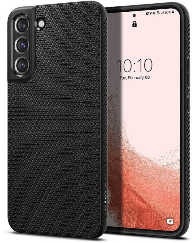 Kryt na mobil Spigen Liquid Air Matte Black Samsung Galaxy S22+ 5G