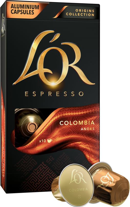 Kávové kapsle L'OR Colombia 10ks hliníkových kapslí