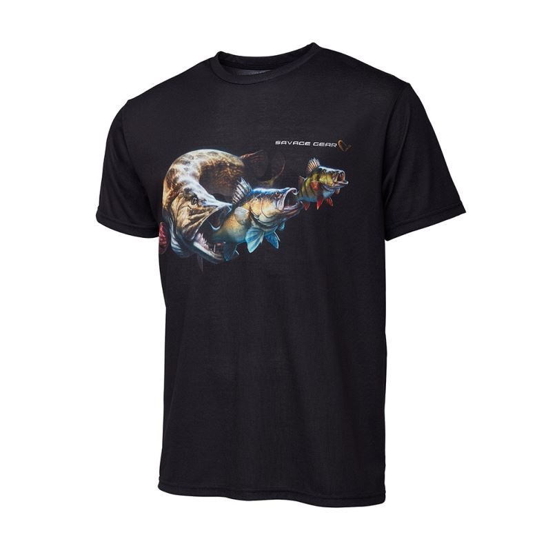 Savage Gear Tričko Cannibal Tee Black L