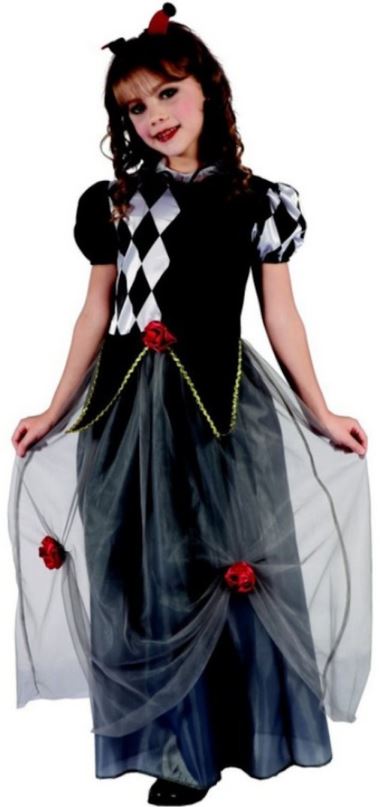 Kostým Šaty na karneval - princezna šašek, 120-130 cm